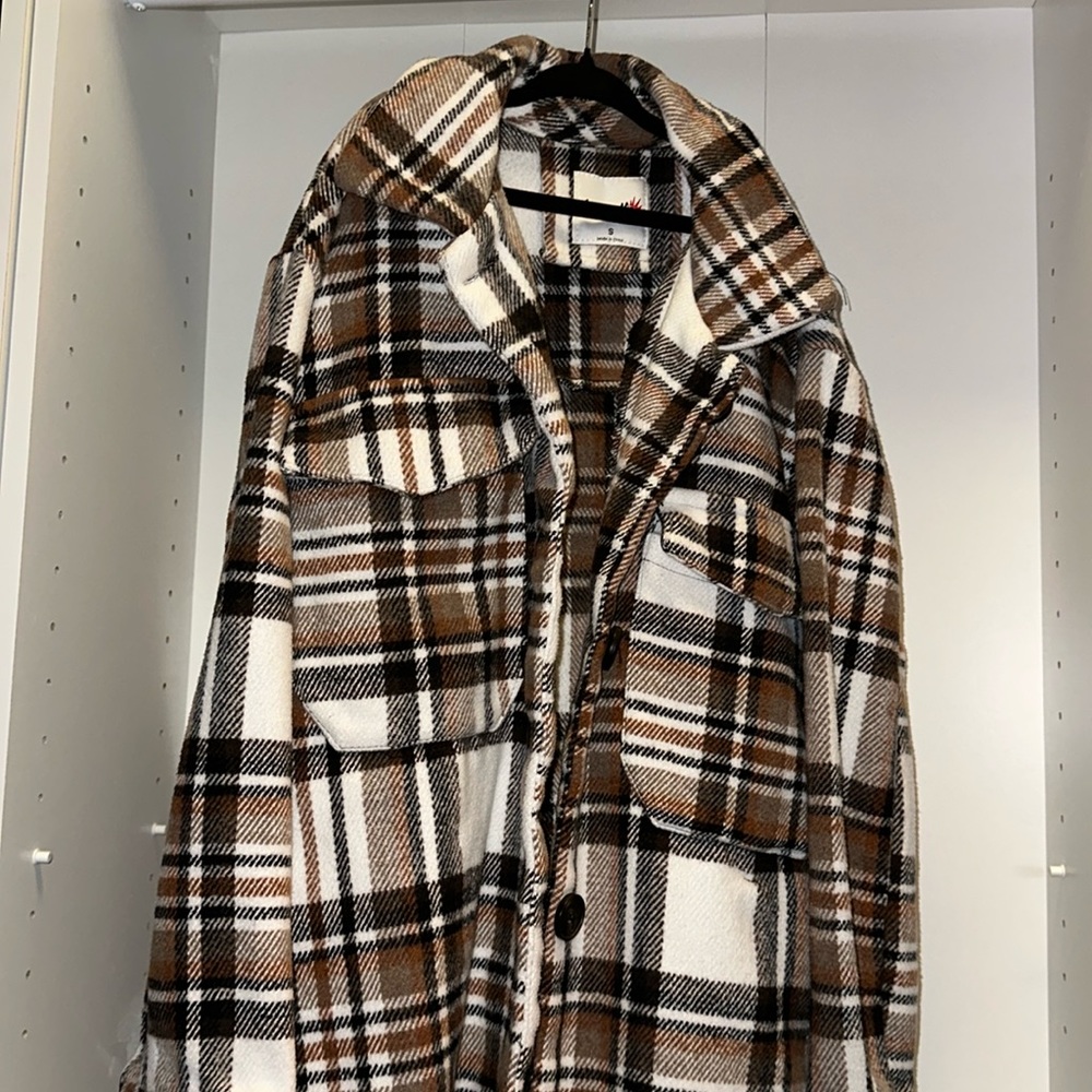 Plaid shirt jacket size S